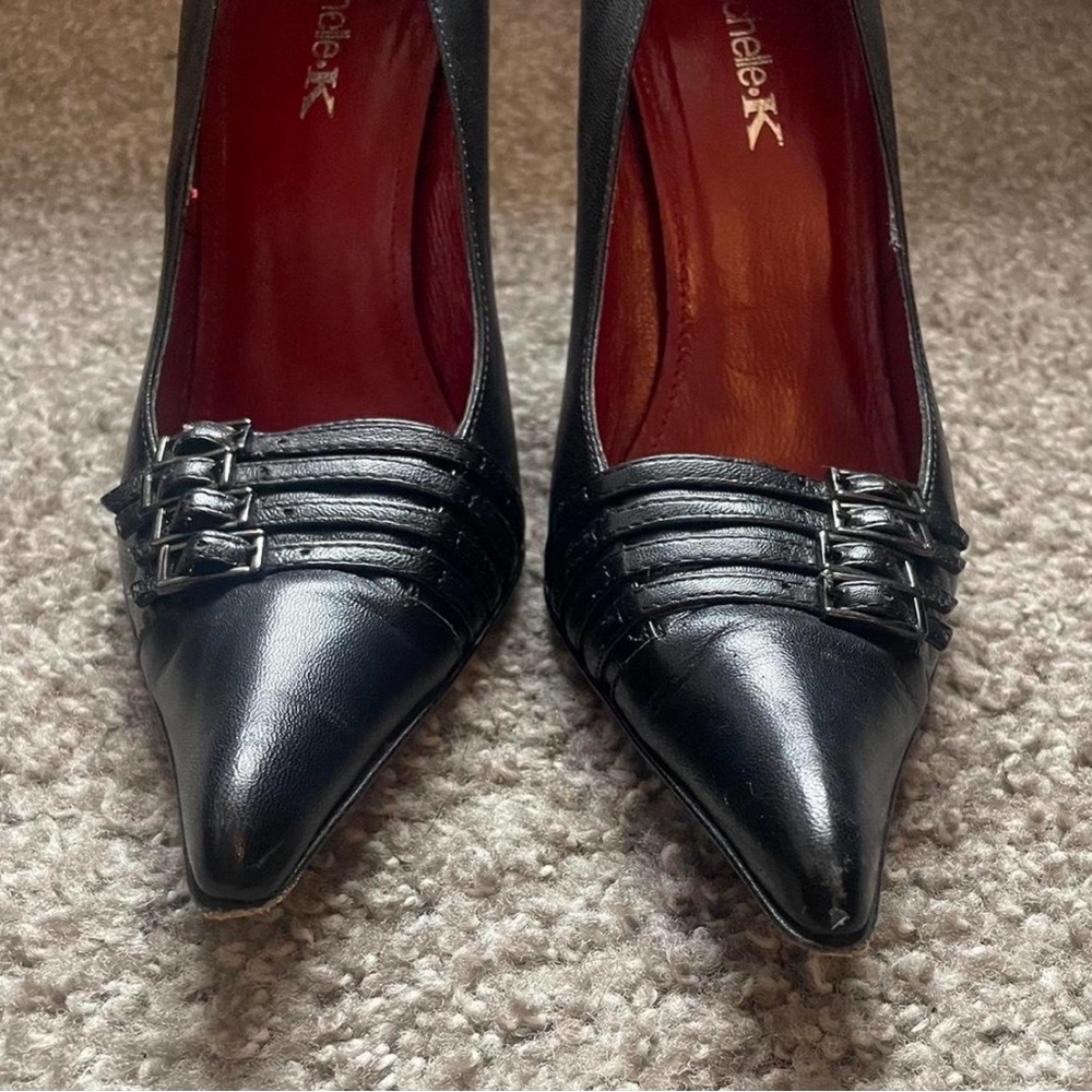 Black Pointed Toe Stiletto Pumps - image 2